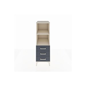 Kronos Dolap 2 Raflı 3 Çekmeceli 44x59x134 Aytaşı-antrasit