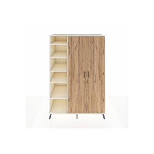 Kronos Dolap 7 Raflı 2 Kapaklı Tek Askılı 132x59x195 Aytaşı-çam/aytaşı