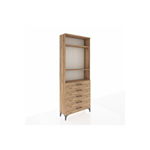 Arges Dolap 3 Raflı 5 Çekmeceli 88x30x221 Çam-çam