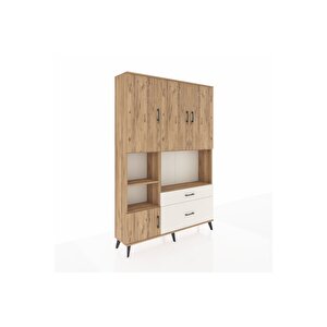 Arges Dolap 7 Raflı 2 Çekmeceli 5 Kapaklı 132x30x195 Çam-çam/aytaşı