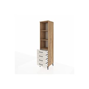 Hyperion Dolap 3 Raflı 4 Çekmeceli 44x44x195 Çam-aytaşı