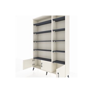 Arges Dolap 10 Raflı 3 Kapaklı 132x30x195 Aytaşı-aytaşı/antrasit