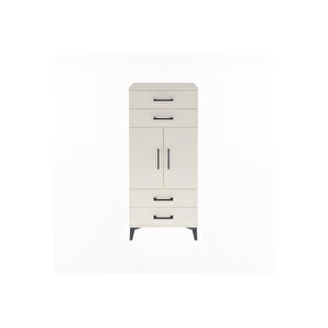 Arges Dolap 2 Raflı 4 Çekmeceli 2 Kapaklı 60x30x134 Aytaşı-aytaşı