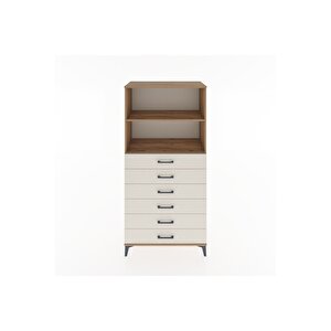Hyperion Dolap 2 Raflı 6 Çekmeceli 88x44x182 Çam-aytaşı