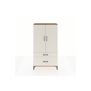 Arges Dolap Tek Raflı 2 Çekmeceli Tek Askılı 88x30x163 Çam-aytaşı