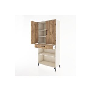 Hyperion Dolap 4 Raflı Tek Çekmeceli 2 Kapaklı 88x44x195 Aytaşı-çam