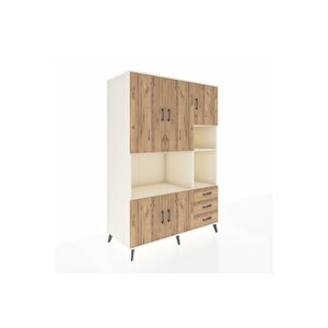 Kronos Dolap 9 Raflı 3 Çekmeceli 5 Kapaklı 132x59x195 Aytaşı-çam/çam