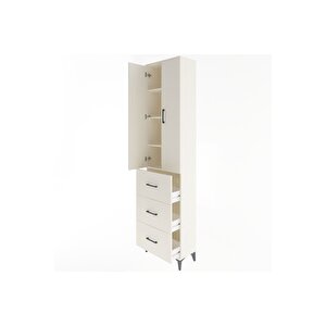 Arges Dolap 4 Raflı 3 Çekmeceli 2 Kapaklı 60x30x243 Aytaşı-aytaşı