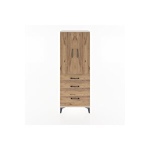 Arges Dolap 3 Raflı 3 Çekmeceli 2 Kapaklı 60x30x163 Aytaşı-çam