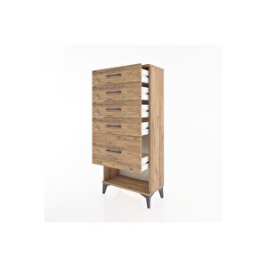 Hyperion Dolap 5 Çekmeceli 60x44x134 Çam-çam