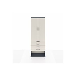 Arges Dolap 3 Raflı 4 Çekmeceli 2 Kapaklı 88x30x243 Antrasit-aytaşı