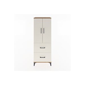 Hyperion Dolap 3 Raflı 2 Çekmeceli 2 Kapaklı 60x44x163 Çam-aytaşı