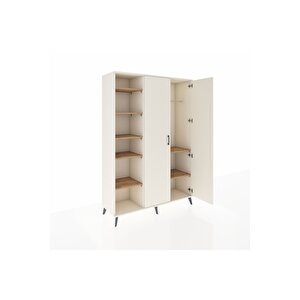 Hyperion Dolap 7 Raflı 2 Kapaklı Tek Askılı 132x44x195 Aytaşı-aytaşı/çam