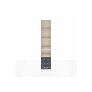 Arges Dolap 4 Raflı 3 Çekmeceli 44x30x221 Aytaşı-antrasit