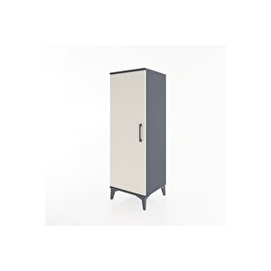 Hyperion Dolap Tek Raflı Tek Kapaklı Tek Askılı 44x44x134 Antrasit-aytaşı