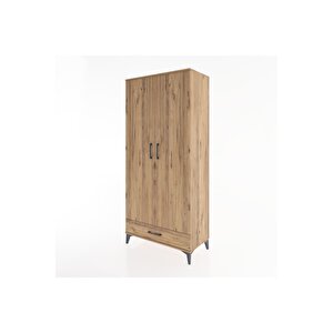 Hyperion Dolap 3 Raflı Tek Çekmeceli Tek Askılı 88x44x195 Çam-çam