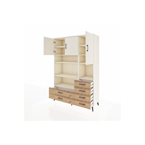 Hyperion Dolap 9 Raflı 6 Çekmeceli 3 Kapaklı 132x44x195 Aytaşı-aytaşı/çam