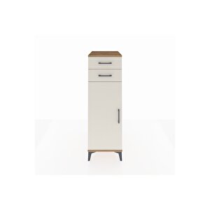 Kronos Dolap 2 Raflı 2 Çekmeceli Tek Kapaklı 44x59x134 Çam-aytaşı