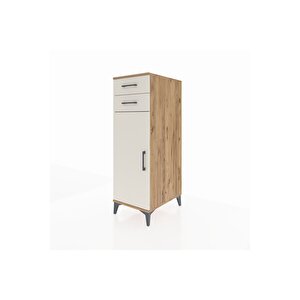 Kronos Dolap 2 Raflı 2 Çekmeceli Tek Kapaklı 44x59x134 Çam-aytaşı