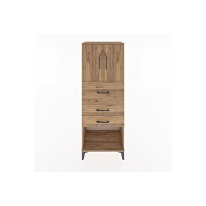 Hyperion Dolap 2 Raflı 3 Çekmeceli 2 Kapaklı 60x44x163 Çam-çam
