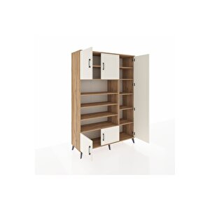 Hyperion Dolap 11 Raflı 5 Kapaklı 132x44x195 Çam-aytaşı/çam