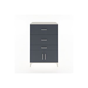 Hyperion Dolap 3 Çekmeceli 2 Kapaklı 88x44x134 Aytaşı-antrasit