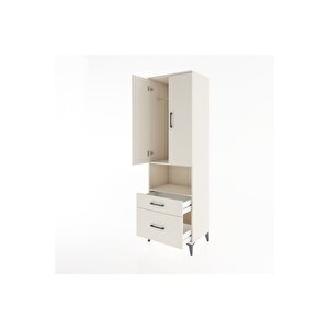 Hyperion Dolap 2 Raflı 2 Çekmeceli Tek Askılı 60x44x195 Aytaşı-aytaşı