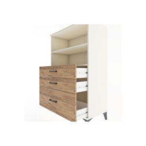 Hyperion Dolap 2 Raflı 3 Çekmeceli 88x44x134 Aytaşı-çam