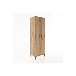 Hyperion Dolap 3 Raflı 2 Kapaklı Tek Askılı 60x44x195 Çam-çam