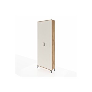 Arges Dolap 5 Raflı 2 Kapaklı 88x30x243 Çam-aytaşı