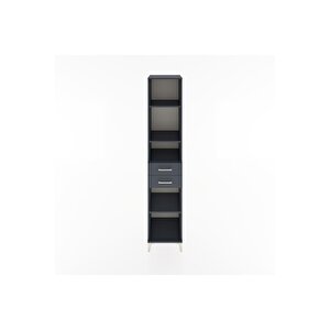 Hyperion Dolap 4 Raflı 2 Çekmeceli 44x44x221 Antrasit-antrasit