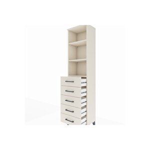 Arges Dolap 3 Raflı 5 Çekmeceli 44x30x182 Aytaşı-aytaşı