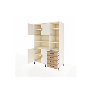 Kronos Dolap 9 Raflı 4 Çekmeceli 4 Kapaklı 132x59x195 Aytaşı-aytaşı/çam