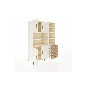 Kronos Dolap 9 Raflı 4 Çekmeceli 4 Kapaklı 132x59x195 Aytaşı-aytaşı/çam