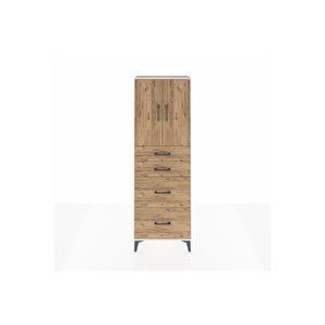 Arges Dolap 2 Raflı 4 Çekmeceli 2 Kapaklı 60x30x182 Aytaşı-çam