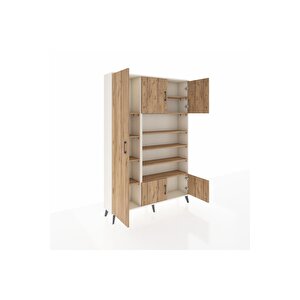 Arges Gardrop 10 Raflı 5 Kapaklı 132x30x195 Aytaşı-çam