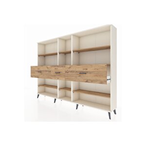 Arges Dolap 9 Raflı 3 Çekmeceli  220x30x163 Aytaşı-çam