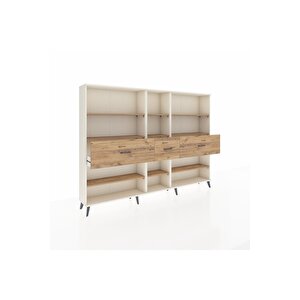 Arges Dolap 9 Raflı 3 Çekmeceli  220x30x163 Aytaşı-çam