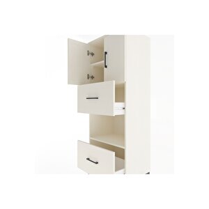 Hyperion Dolap 3 Raflı 2 Çekmeceli 2 Kapaklı 60x44x163 Aytaşı-aytaşı