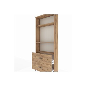 Arges Dolap 3 Raflı 2 Çekmeceli 88x30x221 Çam-çam