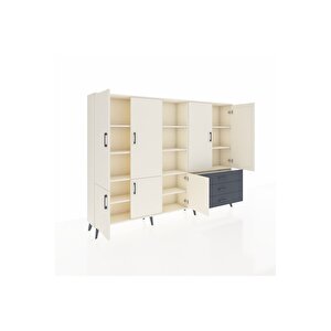 Arges Dolap 11 Raflı 3 Çekmeceli 7 Kapaklı 220x30x163 Aytaşı-aytaşı/antrasit