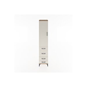 Hyperion Dolap 3 Raflı 4 Çekmeceli Tek Kapaklı 44x44x221 Çam-aytaşı