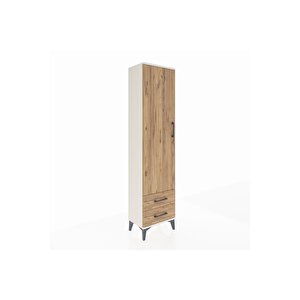 Arges Dolap 5 Raflı 2 Çekmeceli Tek Kapaklı 44x30x182 Aytaşı-çam