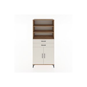 Hyperion Dolap 4 Raflı 2 Çekmeceli 2 Kapaklı 88x44x195 Çam-aytaşı