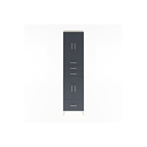 Hyperion Dolap 4 Raflı 4 Çekmeceli 4 Kapaklı 60x44x243 Aytaşı-antrasit