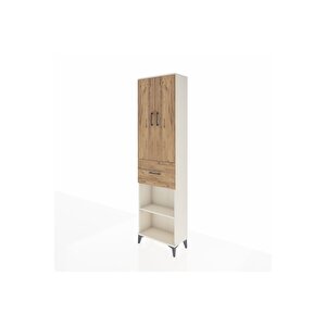 Arges Dolap 2 Raflı Tek Çekmeceli Tek Askılı 60x30x221 Aytaşı-çam