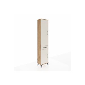 Arges Dolap 4 Raflı Tek Çekmeceli 2 Kapaklı 44x30x221 Çam-aytaşı