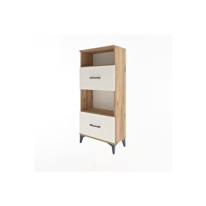 Arges Dolap 2 Raflı 2 Çekmeceli 60x30x134 Çam-aytaşı