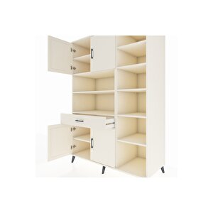 Kronos Dolap 10 Raflı Tek Çekmeceli 4 Kapaklı 132x59x195 Aytaşı-aytaşı/aytaşı