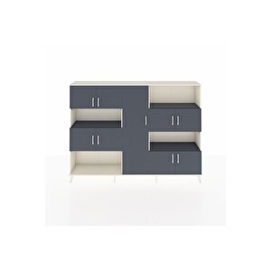 Arges Dolap 10 Raflı 9 Kapaklı 220x30x163 Aytaşı-antrasit